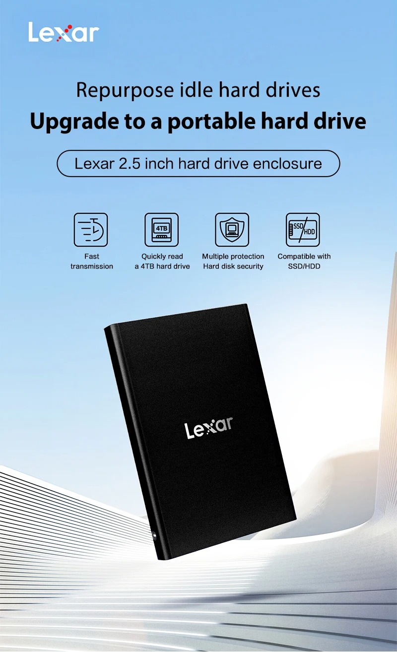 Lexar E100 2.5 inch SATA Hard Drive Enclosure